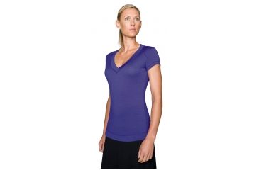 Image of Icebreaker Meridian Short Sleeve - Women's-Mystic-Large