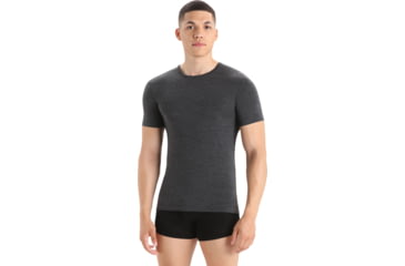 Image of Icebreaker Merino 150 Anatomica SS Crewe - Mens, Jet Hthr, Large, IB103033011L