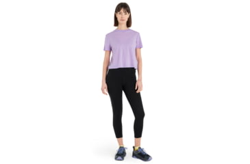 Image of Icebreaker Merino 150 Tech Lite III SS Crop Tee - Womens, Purple Gaze, Large, IB0A56Y2736L