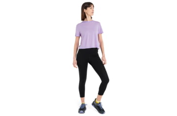 Image of Icebreaker Merino 150 Tech Lite III SS Crop Tee - Womens, Purple Gaze, Large, IB0A56Y2736L