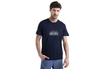 Image of Icebreaker Merino 150 Tech Lite III SS Tee IB Grown Naturally - Mens, Midnight Navy, Extra Large, IB0A56WY401XL
