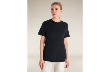 Image of Icebreaker Merino 150 Tech Lite SS Relaxed T-Shirt - Womens, Black, Extra Small, IB0A56XZ001XS