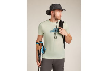 Image of Icebreaker Merino 150 Tech Lite SS T-Shirt Cosy Camper - Mens, Ashen, 2XL, IB0A576E01TXXL