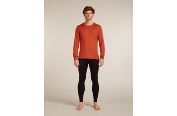 Image of Icebreaker Merino 200 Oasis Long Sleeve Crew Thermal Top - Mens, Agate, Large, IB1043650GSL