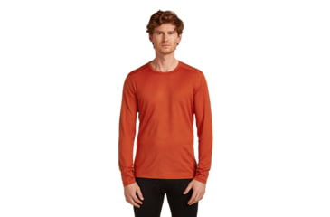 Image of Icebreaker Merino 200 Oasis Long Sleeve Crew Thermal Top - Mens, Agate, Large, IB1043650GSL