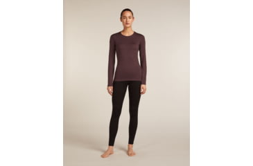 Image of Icebreaker Merino 200 Oasis Long Sleeve Crew Thermal Top - Womens, Java, Medium, IB1043750GWM