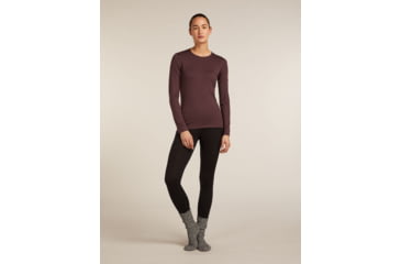 Image of Icebreaker Merino 200 Oasis Long Sleeve Crew Thermal Top - Womens, Java, Medium, IB1043750GWM