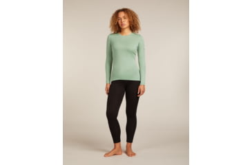 Image of Icebreaker Merino 200 Oasis Long Sleeve Crew Thermal Top - Womens, Seaglass, Medium, IB1043750GZM
