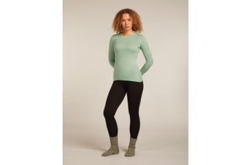 Image of Icebreaker Merino 200 Oasis Long Sleeve Crew Thermal Top - Womens, Seaglass, Medium, IB1043750GZM