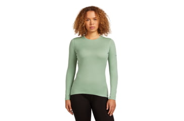 Image of Icebreaker Merino 200 Oasis Long Sleeve Crew Thermal Top - Womens, Seaglass, Medium, IB1043750GZM