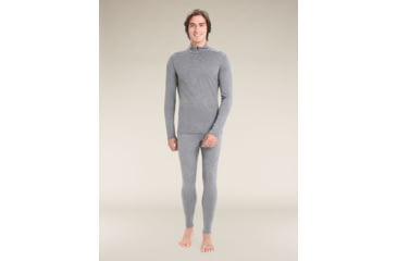 Image of Icebreaker Merino 200 Oasis Long Sleeve Half Zip Thermal Top - Mens, Gritstone HTHR, Extra Large, IBB04367013XL