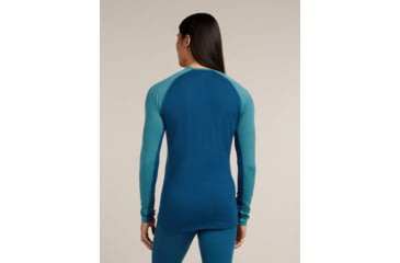 Image of Icebreaker Merino 200 ZoneKnit Long Sleeve Crew Thermal Top - Mens, Atlantis/Topaz/CB, Extra Large, IB0A579O0J7XL