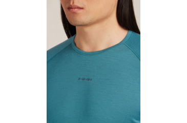 Image of Icebreaker Merino 200 ZoneKnit Long Sleeve Crew Thermal Top - Mens, Atlantis/Topaz/CB, Extra Large, IB0A579O0J7XL