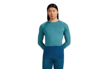 Image of Icebreaker Merino 200 ZoneKnit Long Sleeve Crew Thermal Top - Mens, Atlantis/Topaz/CB, Extra Large, IB0A579O0J7XL