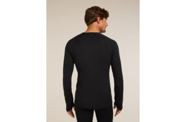 Image of Icebreaker Merino 200 ZoneKnit Long Sleeve Crew Thermal Top - Mens, Black, Extra Large, IB0A579O001XL