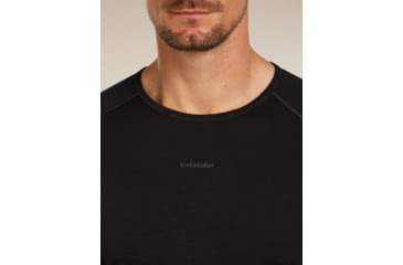Image of Icebreaker Merino 200 ZoneKnit Long Sleeve Crew Thermal Top - Mens, Black, Extra Large, IB0A579O001XL