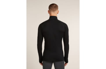 Image of Icebreaker Merino 200 ZoneKnit Long Sleeve Half Zip Thermal Top - Mens, Black, Large, IB0A57CH001L