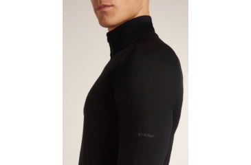 Image of Icebreaker Merino 200 ZoneKnit Long Sleeve Half Zip Thermal Top - Mens, Black, Large, IB0A57CH001L