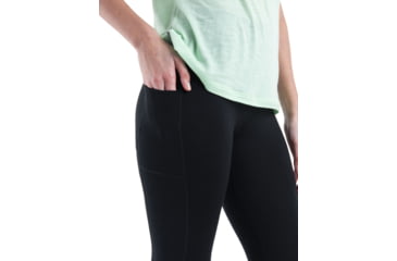 Image of Icebreaker Merino 260 Fastray II 25in High Rise Tights - Womens, Black, Large, IB0A56XI001L