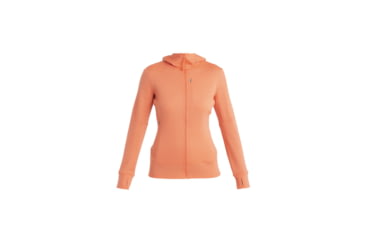 Image of Icebreaker Merino 260 Quantum IV LS Zip Hoodie - Womens, Tang, Extra Large, IB0A56XRB75XL