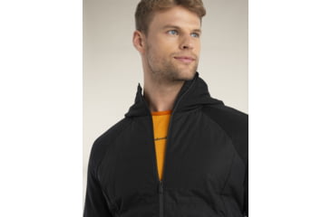 Image of Icebreaker Merino 260 Quantum LS Zip Hoodie - Mens, Black, Small, IBBA56W2001S