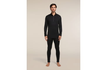 Image of Icebreaker Merino 260 Tech Long Sleeve Half Zip Thermal Top - Mens, Black, Large, IBB04372001L