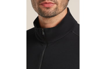 Image of Icebreaker Merino 260 Tech Long Sleeve Half Zip Thermal Top - Mens, Black, Large, IBB04372001L