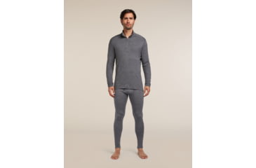 Image of Icebreaker Merino 260 Tech Long Sleeve Half Zip Thermal Top - Mens, Gritstone HTHR, Extra Large, IBB04372013XL