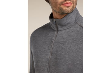 Image of Icebreaker Merino 260 Tech Long Sleeve Half Zip Thermal Top - Mens, Gritstone HTHR, Extra Large, IBB04372013XL