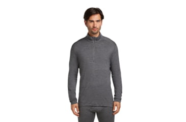 Image of Icebreaker Merino 260 Tech Long Sleeve Half Zip Thermal Top - Mens, Gritstone HTHR, Extra Large, IBB04372013XL