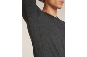 Image of Icebreaker Merino 260 ZoneKnit Long Sleeve Crew Thermal Top - Mens, Jet HTHR, Extra Large, IB0A57CI011XL