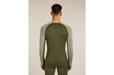 Image of Icebreaker Merino 260 ZoneKnit Long Sleeve Crew Thermal Top - Mens, Loden/Lichen/CB, Extra Large, IB0A57CI0JFXL