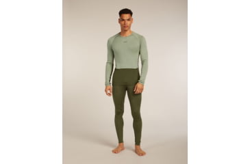 Image of Icebreaker Merino 260 ZoneKnit Long Sleeve Crew Thermal Top - Mens, Loden/Lichen/CB, Extra Large, IB0A57CI0JFXL