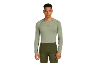 Image of Icebreaker Merino 260 ZoneKnit Long Sleeve Crew Thermal Top - Mens, Loden/Lichen/CB, Extra Large, IB0A57CI0JFXL