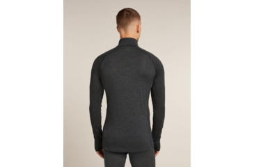 Image of Icebreaker Merino 260 ZoneKnit Long Sleeve Half Zip Thermal Top - Mens, Jet HTHR, Large, IB0A57CJ011L
