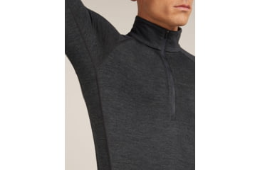 Image of Icebreaker Merino 260 ZoneKnit Long Sleeve Half Zip Thermal Top - Mens, Jet HTHR, Large, IB0A57CJ011L