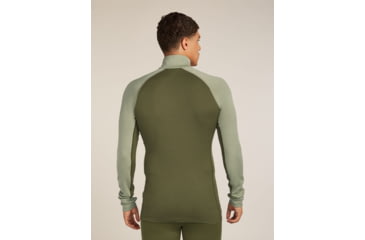 Image of Icebreaker Merino 260 ZoneKnit Long Sleeve Half Zip Thermal Top - Mens, Loden/Lichen/CB, Extra Large, IB0A57CJ0JFXL