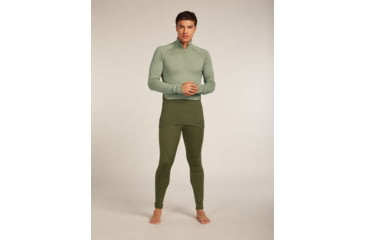 Image of Icebreaker Merino 260 ZoneKnit Long Sleeve Half Zip Thermal Top - Mens, Loden/Lichen/CB, Extra Large, IB0A57CJ0JFXL