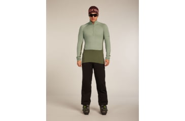 Image of Icebreaker Merino 260 ZoneKnit Long Sleeve Half Zip Thermal Top - Mens, Loden/Lichen/CB, Extra Large, IB0A57CJ0JFXL