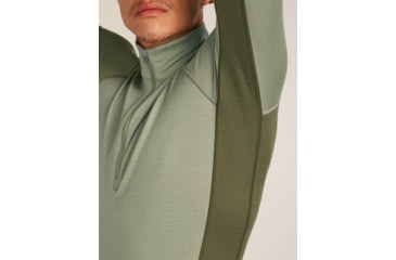 Image of Icebreaker Merino 260 ZoneKnit Long Sleeve Half Zip Thermal Top - Mens, Loden/Lichen/CB, Extra Large, IB0A57CJ0JFXL