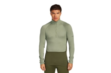 Image of Icebreaker Merino 260 ZoneKnit Long Sleeve Half Zip Thermal Top - Mens, Loden/Lichen/CB, Extra Large, IB0A57CJ0JFXL