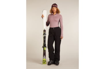 Image of Icebreaker Merino 260 ZoneKnit Long Sleeve Half Zip Thermal Top - Womens, Java/Summit/CB, Small, IB0A57CM0JQS