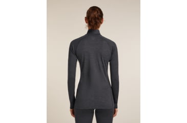 Image of Icebreaker Merino 260 ZoneKnit Long Sleeve Half Zip Thermal Top - Womens, Jet HTHR, Large, IB0A57CM011L