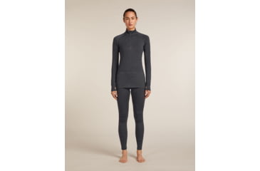 Image of Icebreaker Merino 260 ZoneKnit Long Sleeve Half Zip Thermal Top - Womens, Jet HTHR, Large, IB0A57CM011L