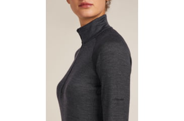 Image of Icebreaker Merino 260 ZoneKnit Long Sleeve Half Zip Thermal Top - Womens, Jet HTHR, Large, IB0A57CM011L