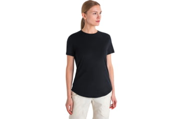 Image of Icebreaker Merino Blend 125 Cool-Lite Sphere SS T-Shirt - Womens, Black, Extra Small, IB0A56ZO001XS