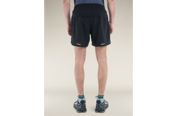 Image of Icebreaker Merino Blend 125 ZoneKnit Speed 6 Shorts - Mens, Black, Medium, IB0A56X9001M