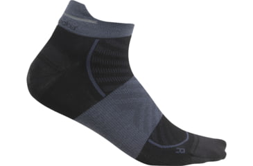 Image of Icebreaker Merino Blend Run+ Ultralight Micro Socks - Men's, Black/Graphite, Medium, IB0A56VHB58M