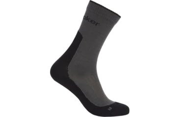 Image of Icebreaker Merino Hike+ Light Crew Socks - Mens, Black/Obsidian, Medium, IB0A578O0FBM