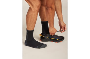 Image of Icebreaker Merino Hike+ Ultralight Quarter Socks - Mens, Black/Obsidian, Medium, IB0A578R0FBM
